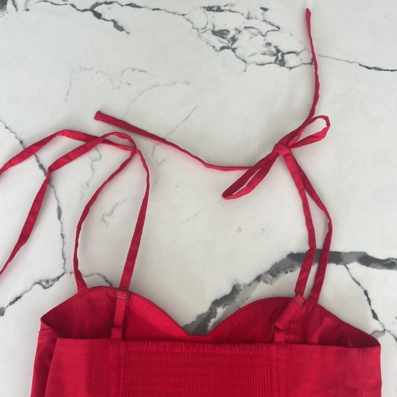 Anthropologie Cherryπ Bomb Red Sexy Body Con Spaghetti Strap Corset Dress-Small - Picture 9 of 16